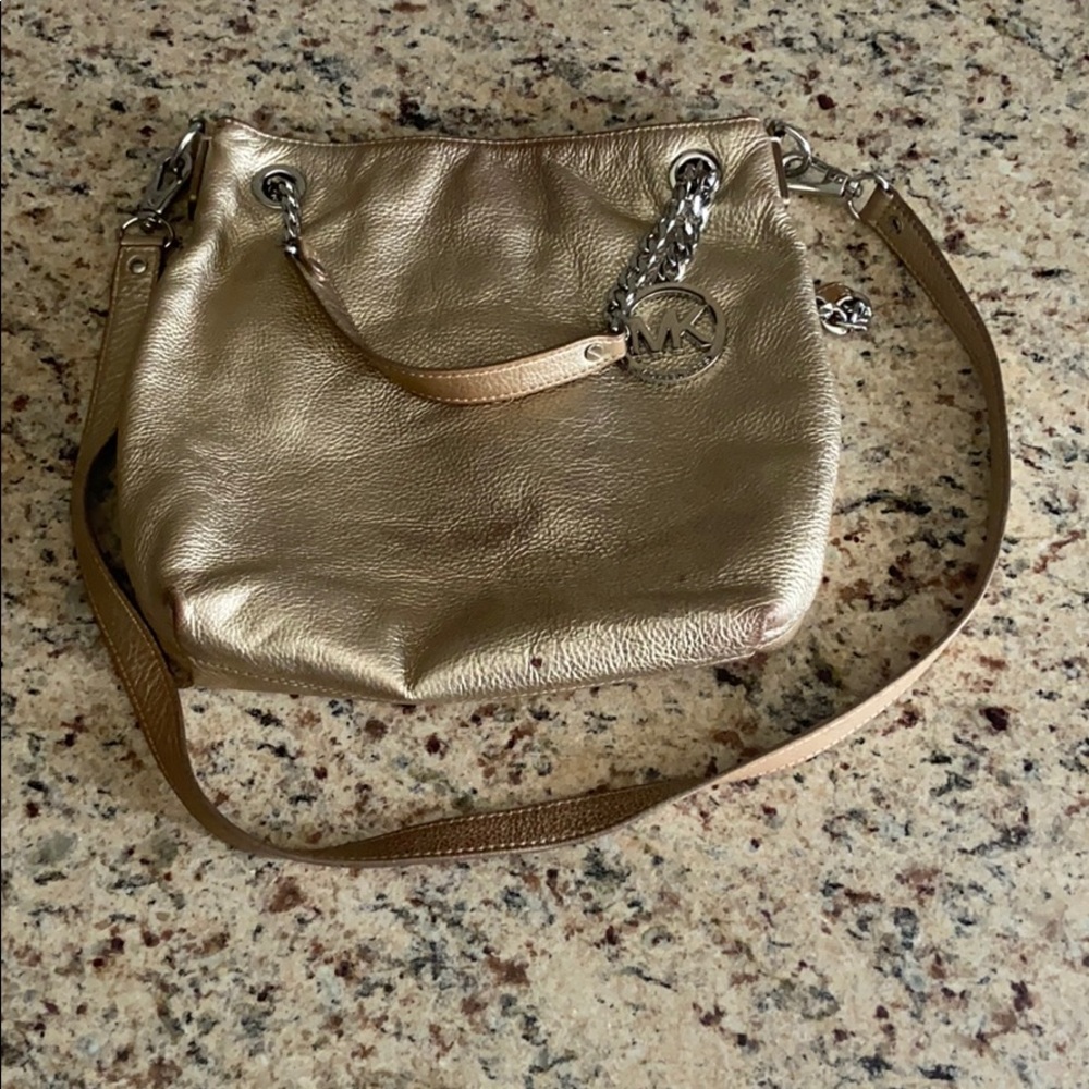 Michael Kors purse/handbag gold chain detail